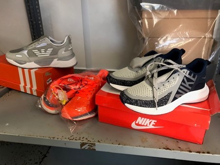image Bases police seize fake trainers at crossing points