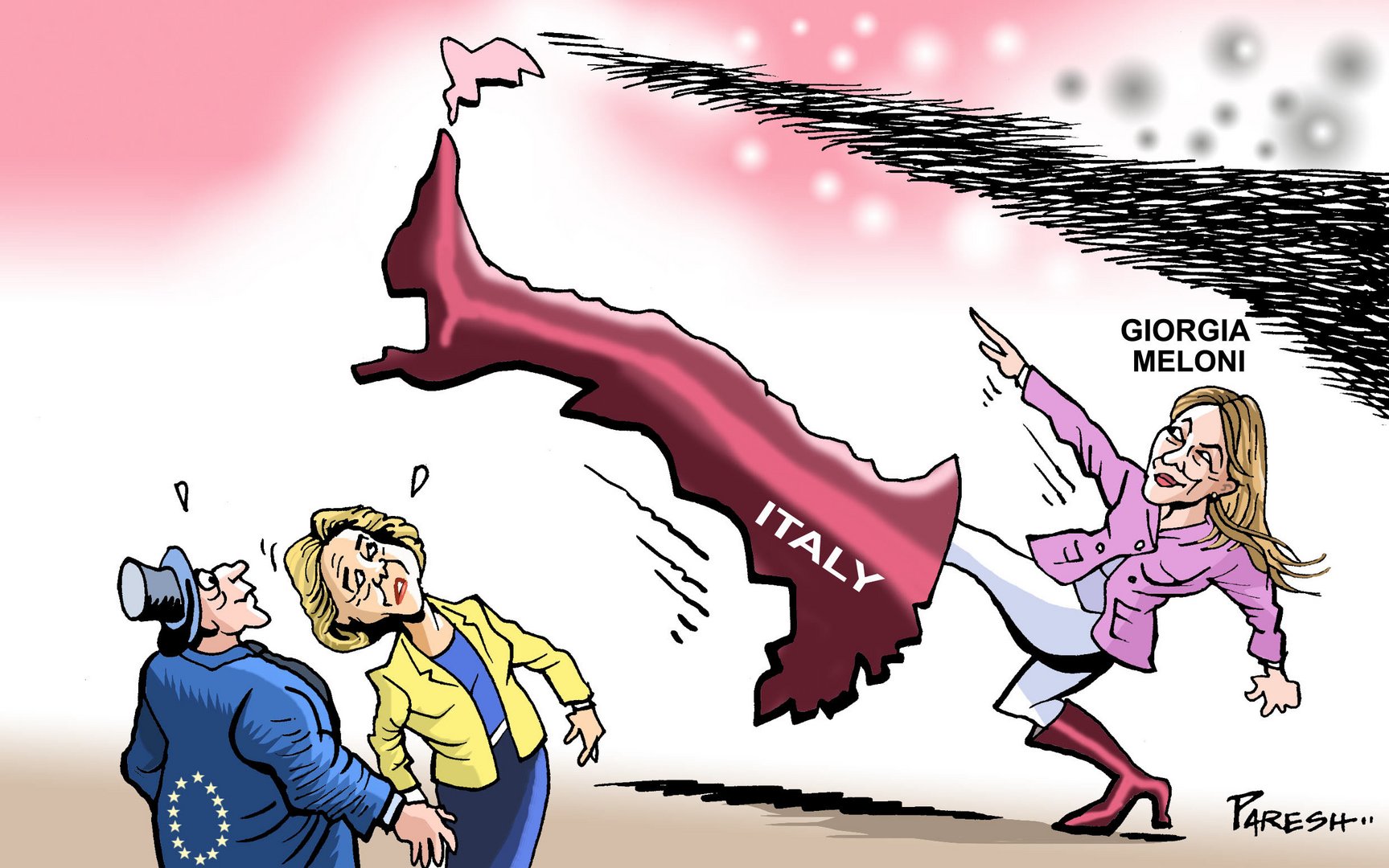 italy far right gesture