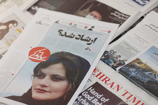 image Iran security forces clash with protesters over young woman&#8217;s death