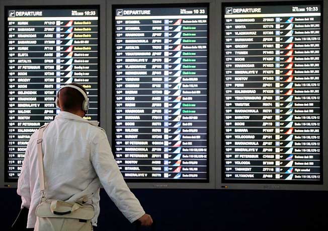 image Flights out of Russia sell out after Putin orders partial call-up