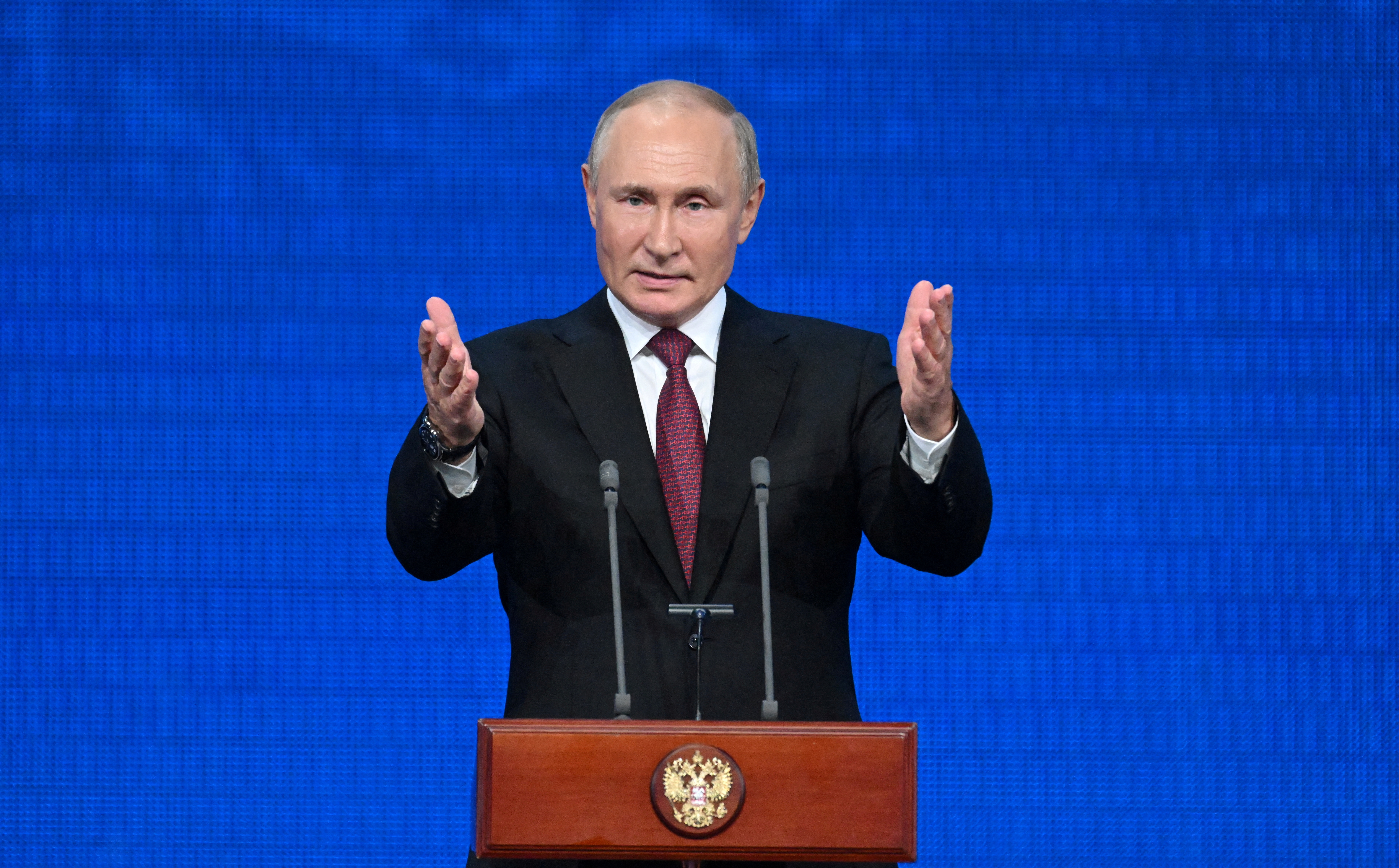 image Putin praises Russian Orthodox Church for backing troops in Ukraine