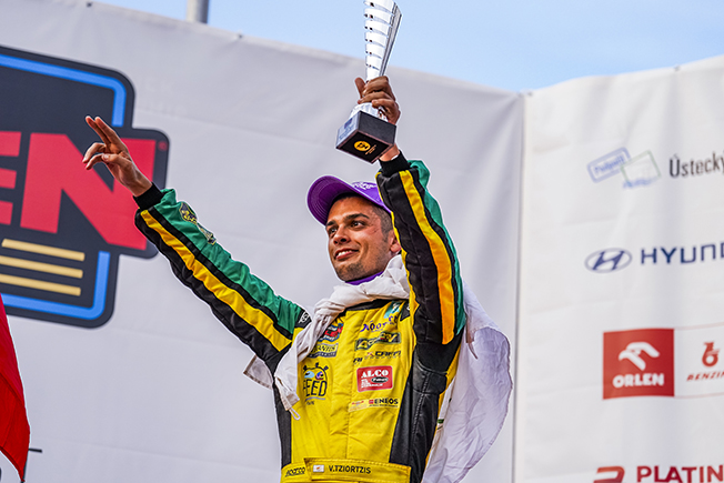 image Tziortzis third in Czech Republic despite damaged car