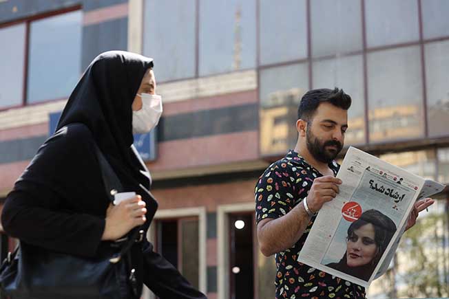 image Iranian police deploy at universities as unrest churns on