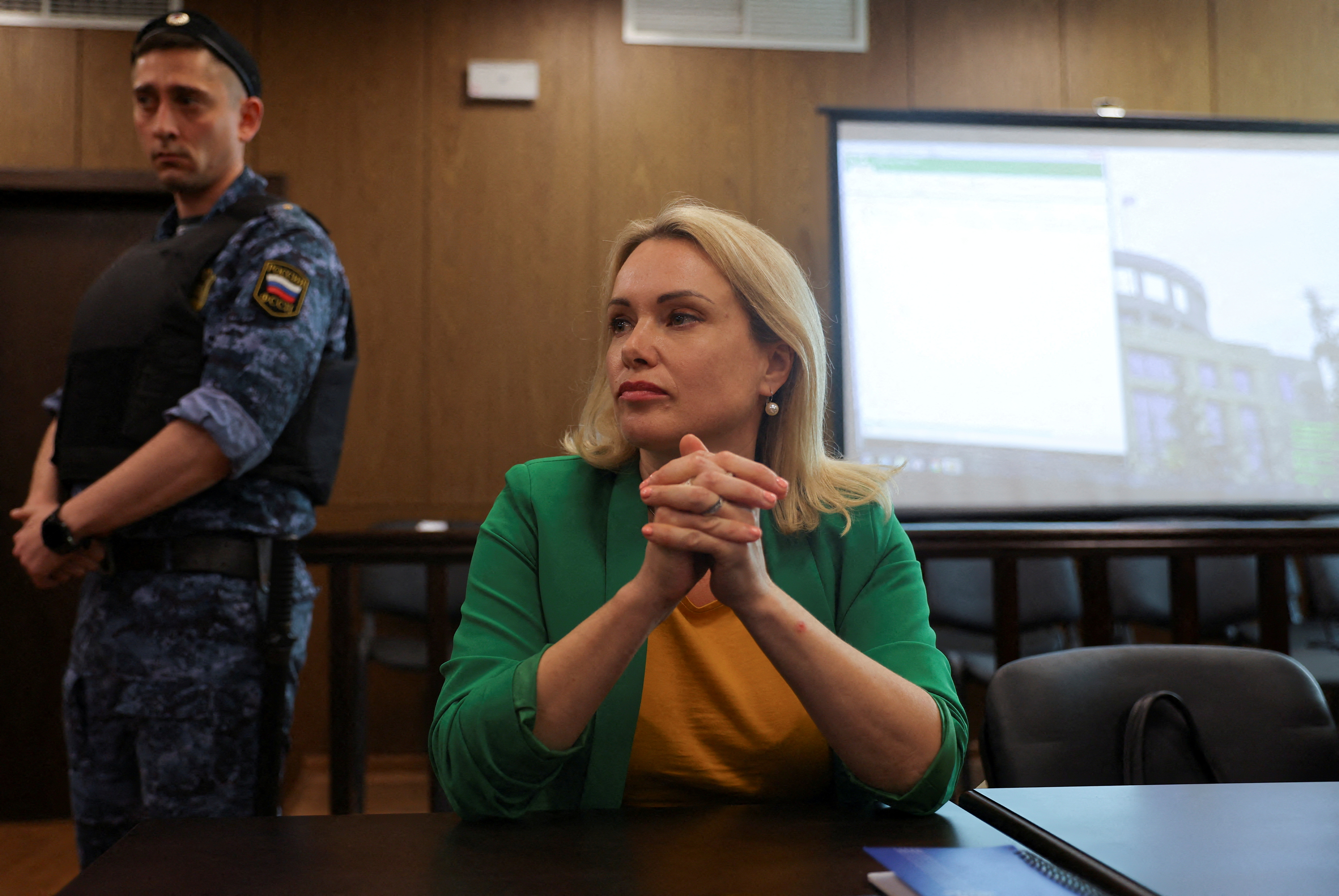 image TV protester confirms she&#8217;s on the run from Russian authorities