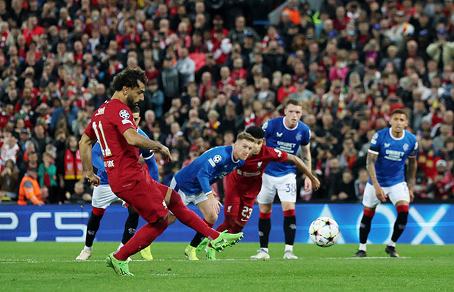 image Liverpool stroll past Rangers, Spurs held by Frankfurt