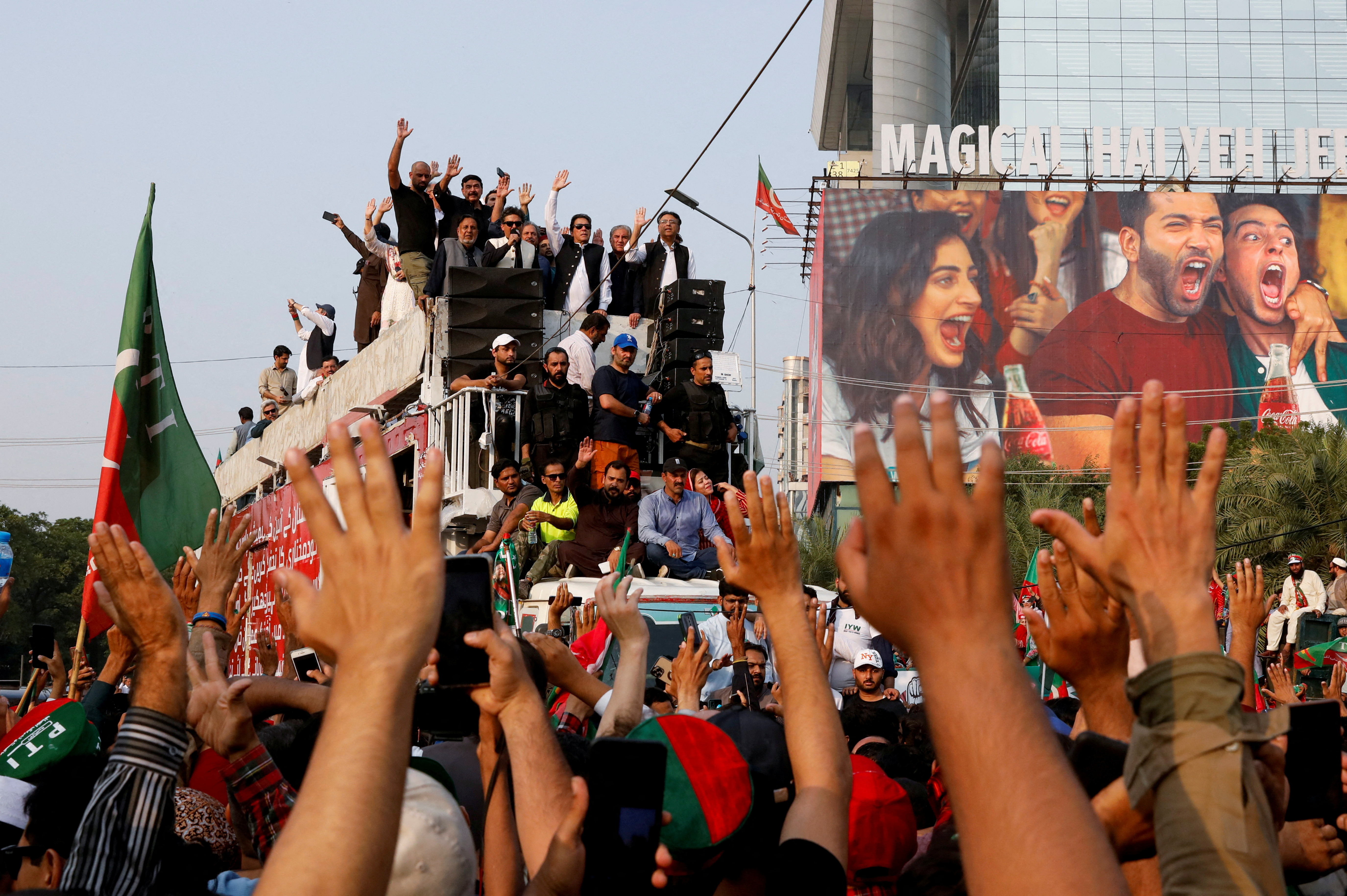 image Pakistani journalist crushed by ex-PM Khan&#8217;s truck during coverage
