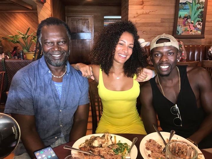 dammie and pearl conducting research in jamaica with renowned chef levi roots