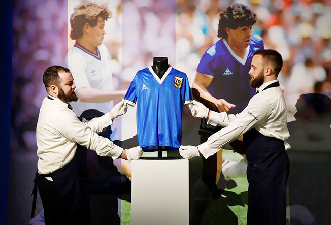 image Maradona&#8217;s &#8216;Hand of God&#8217; shirt headlines Qatar exhibit during World Cup