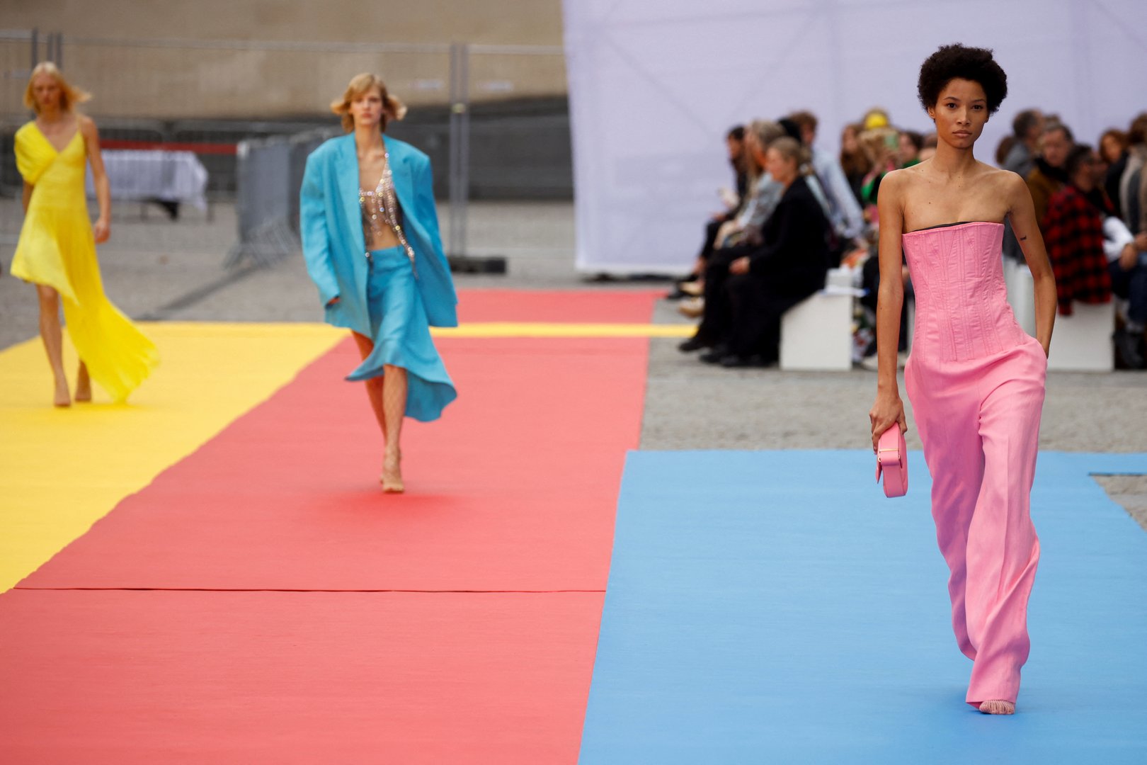 image Stella McCartney pushes animal-free fashion message at Pompidou Centre show