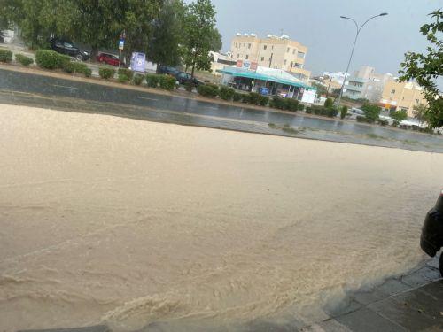 image Dhekelia-Ormidia coastal road closed due to severe flooding