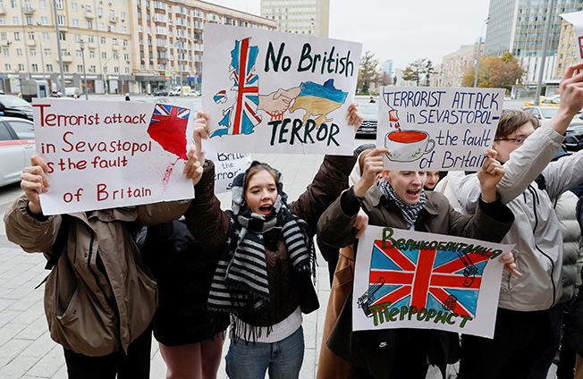 image Russia warns British ambassador over &#8216;dangerous&#8217; drone strike on Crimea