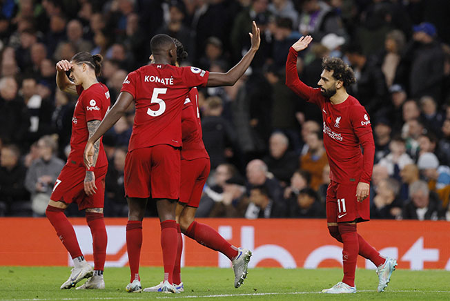 image Salah strikes twice asL iverpool down battling Spurs