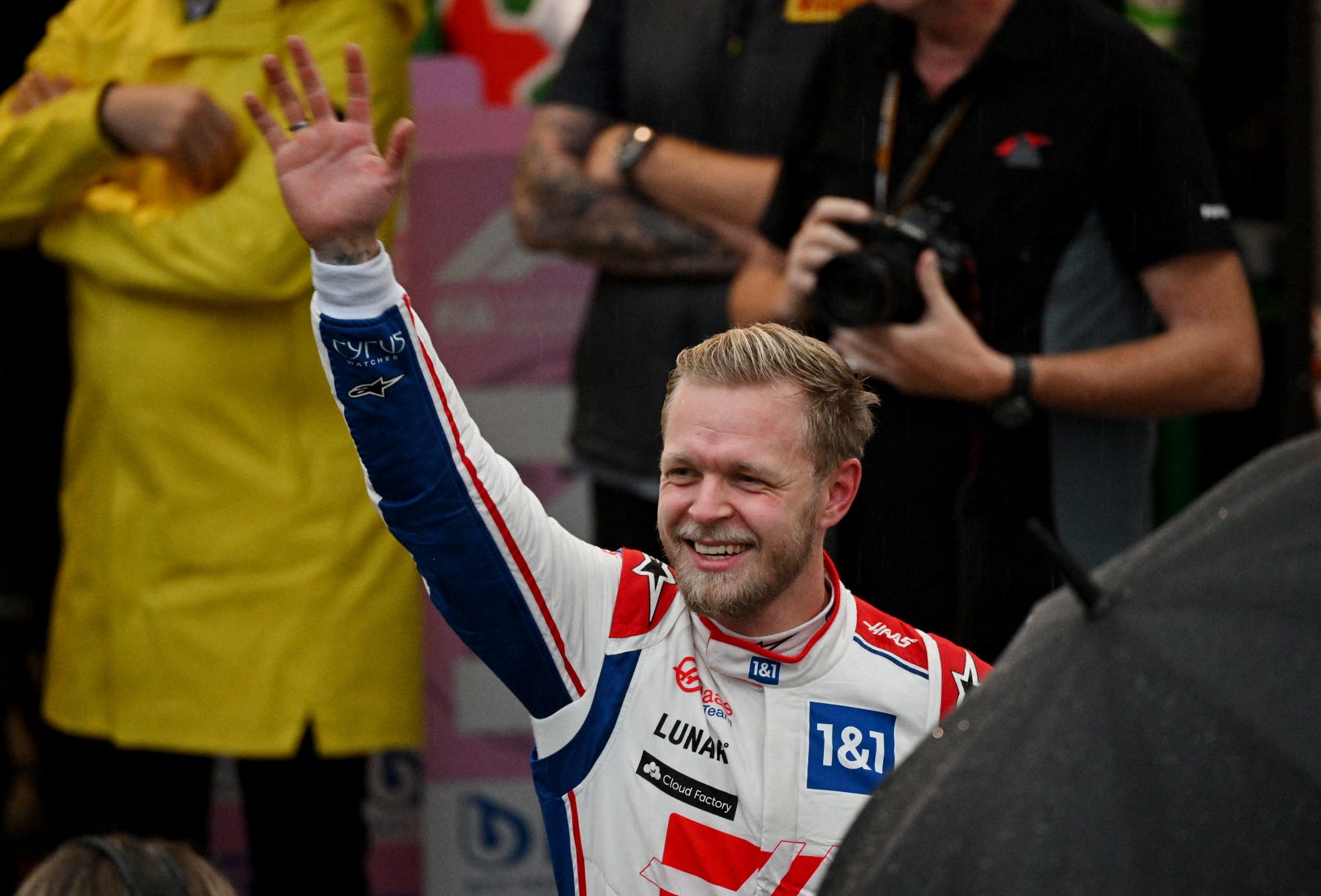 image Magnussen takes stunning first F1 pole for Haas in Brazil