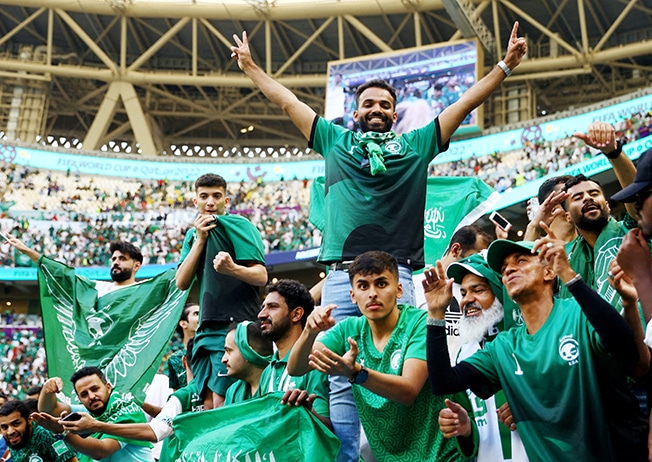 image Arab fans unite after surprise wins in Qatar
