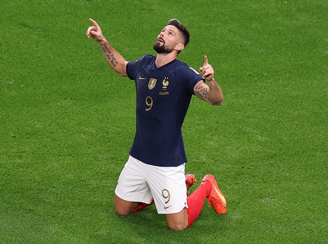 image Giroud double equals record as holders France crush Australia