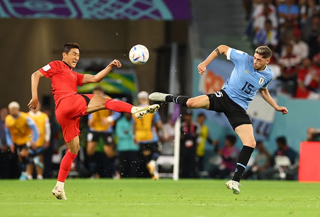 image Uruguay denied by woodwork in 0-0 draw with South Korea
