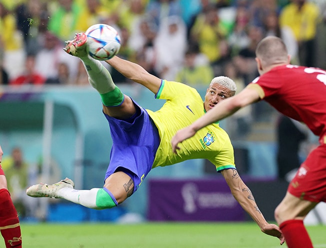 image Richarlison scores spectacular volley as Brazil beat Serbia