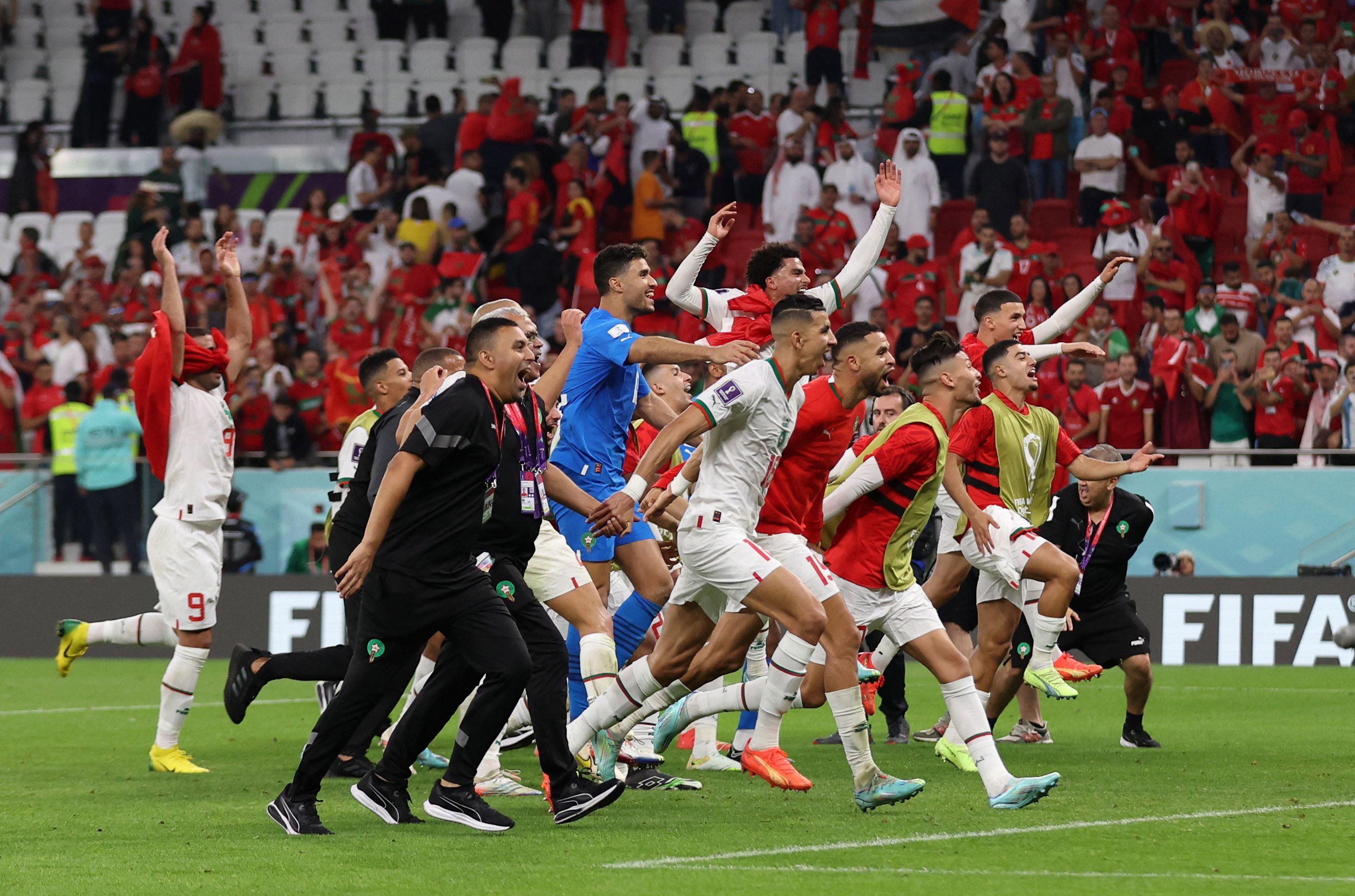 image Morocco stun Belgium to claim long-awaited World Cup win