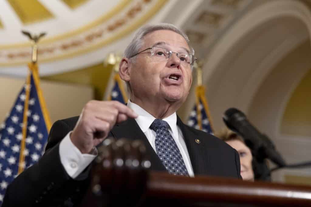 senate democrats hold a news conference following a policy luncheon on capitol hill