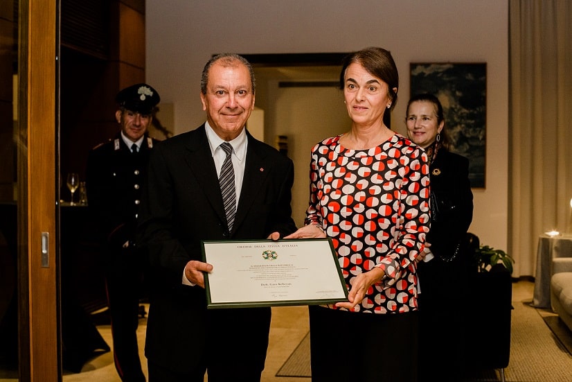 image Pharos Foundation chief Keheyan made Italy Cavaliere