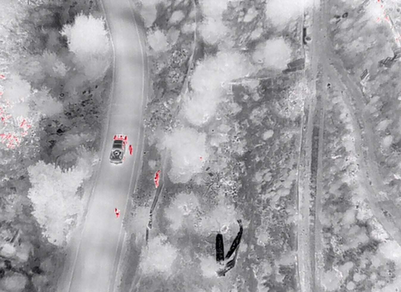 image Civil defence uses drones to locate missing person