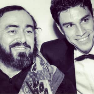 feature2 mario frangoulis with luciano pavarotti