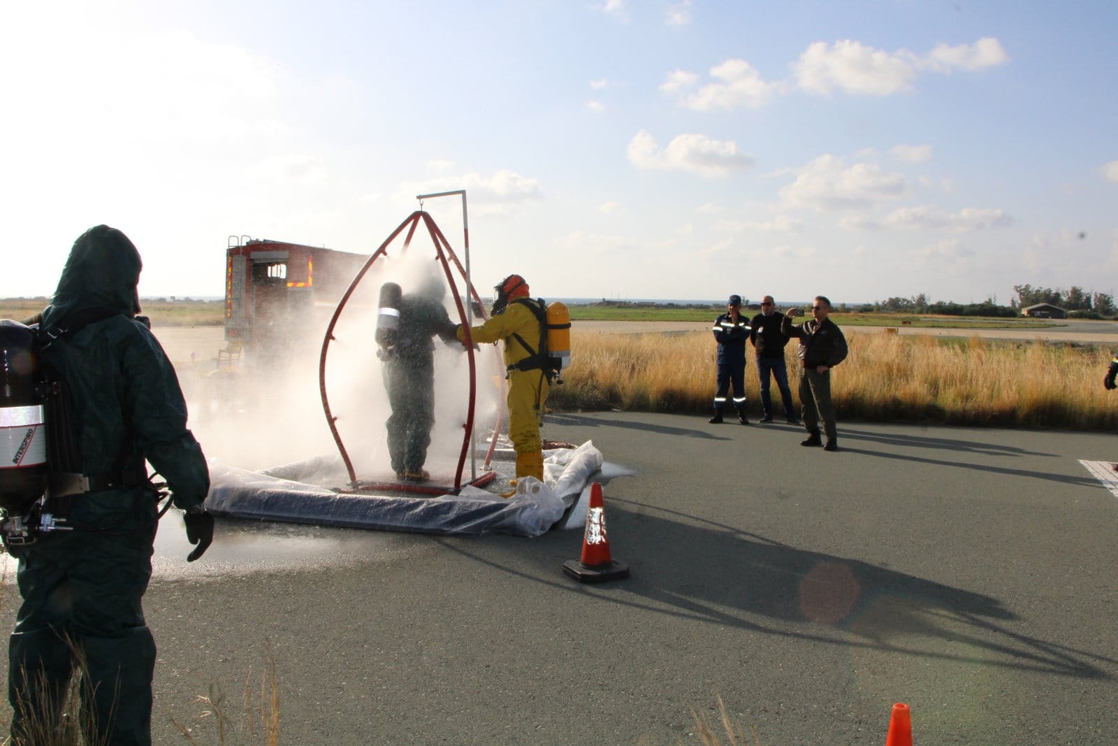 image Fire service carries out training exercise at Petrolina facility