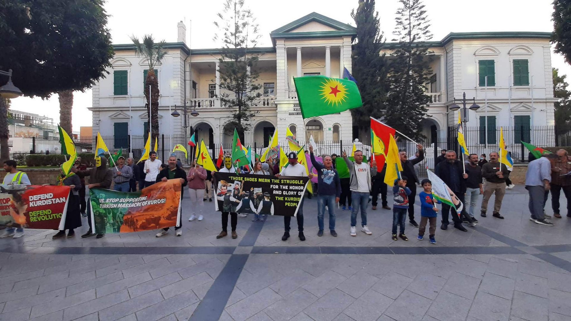 image Kurds in Cyprus demonstrate after Turkish attacks
