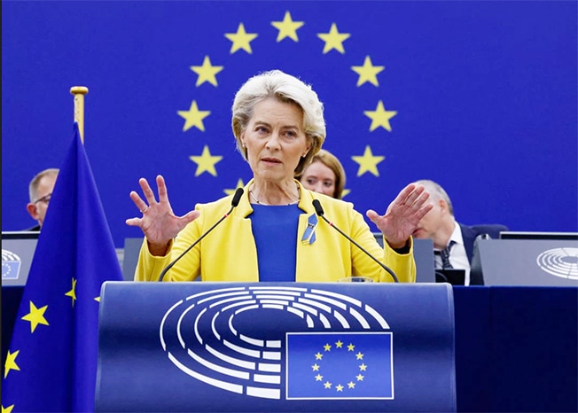 image EU proposal would send proceeds of frozen Russian funds to Ukraine