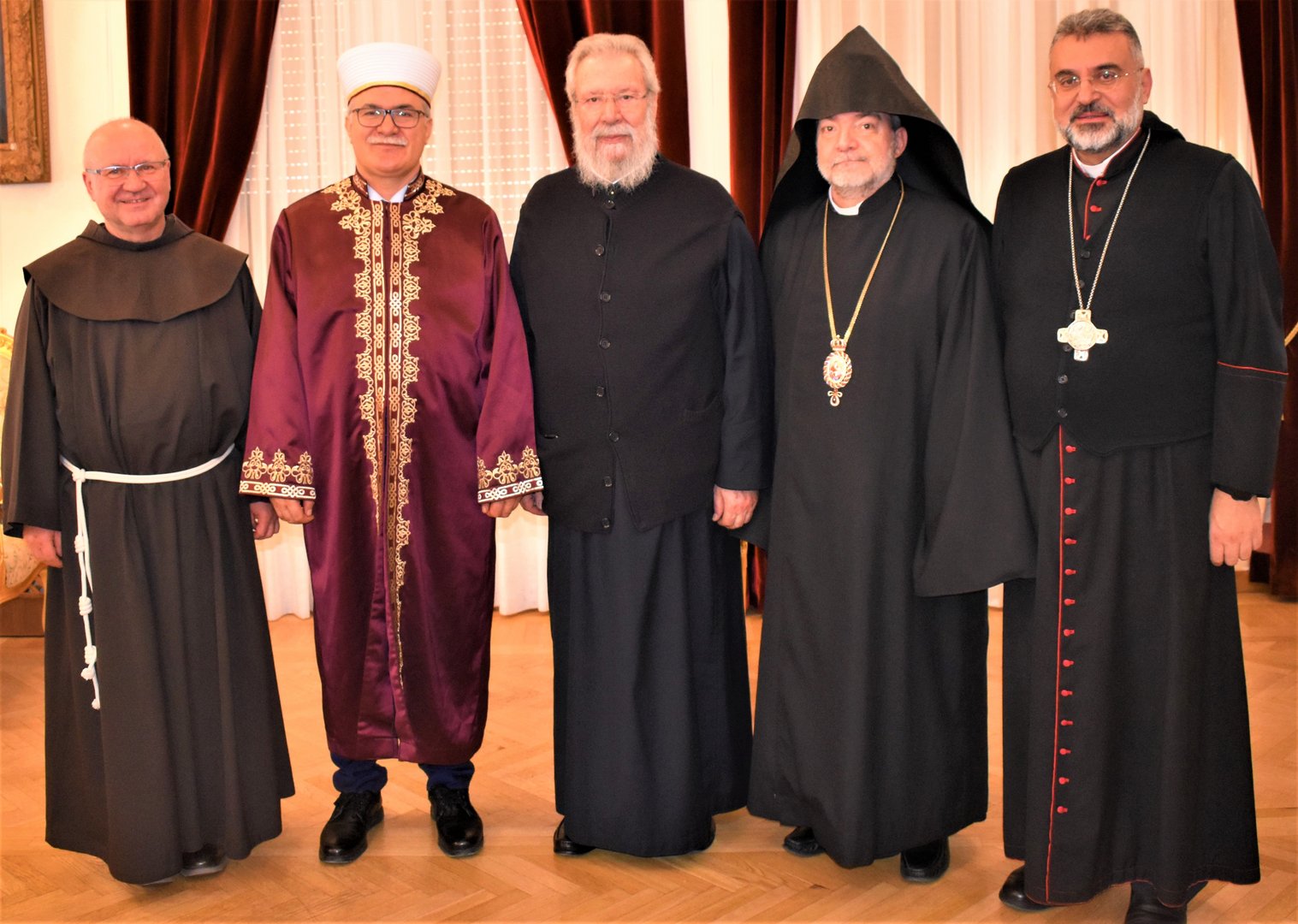 with the religious leaders of cyprus