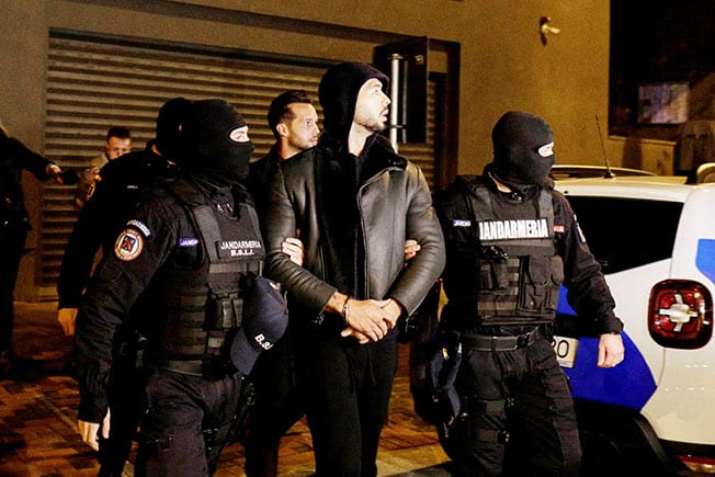 image Romanian court extends detention of ex-kickboxer Andrew Tate