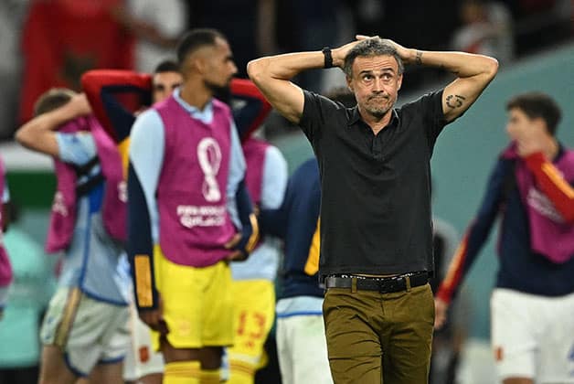 image Spain coach Luis Enrique departs after World Cup exit
