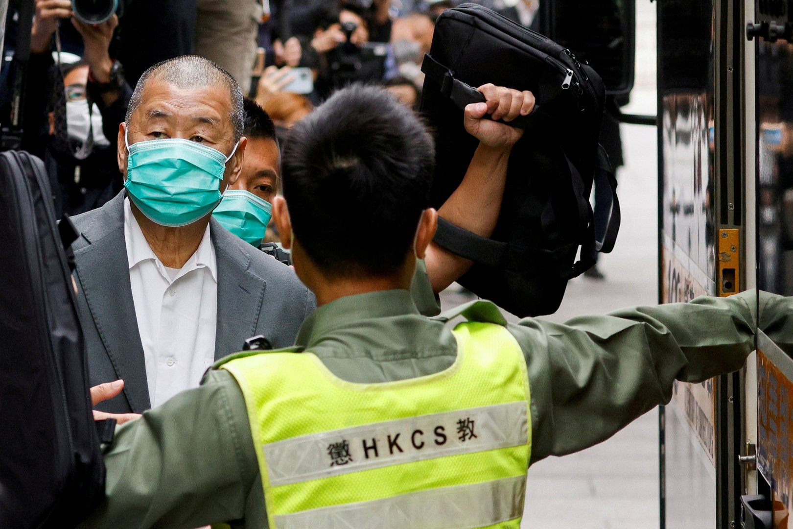 image Hong Kong tycoon Jimmy Lai jailed over five years on fraud charge