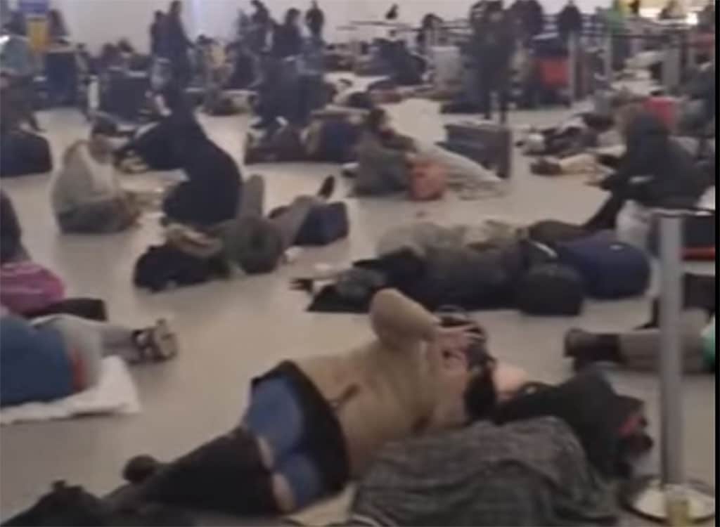 image Travellers due to return to Cyprus after getting stranded at Stanstead (video)
