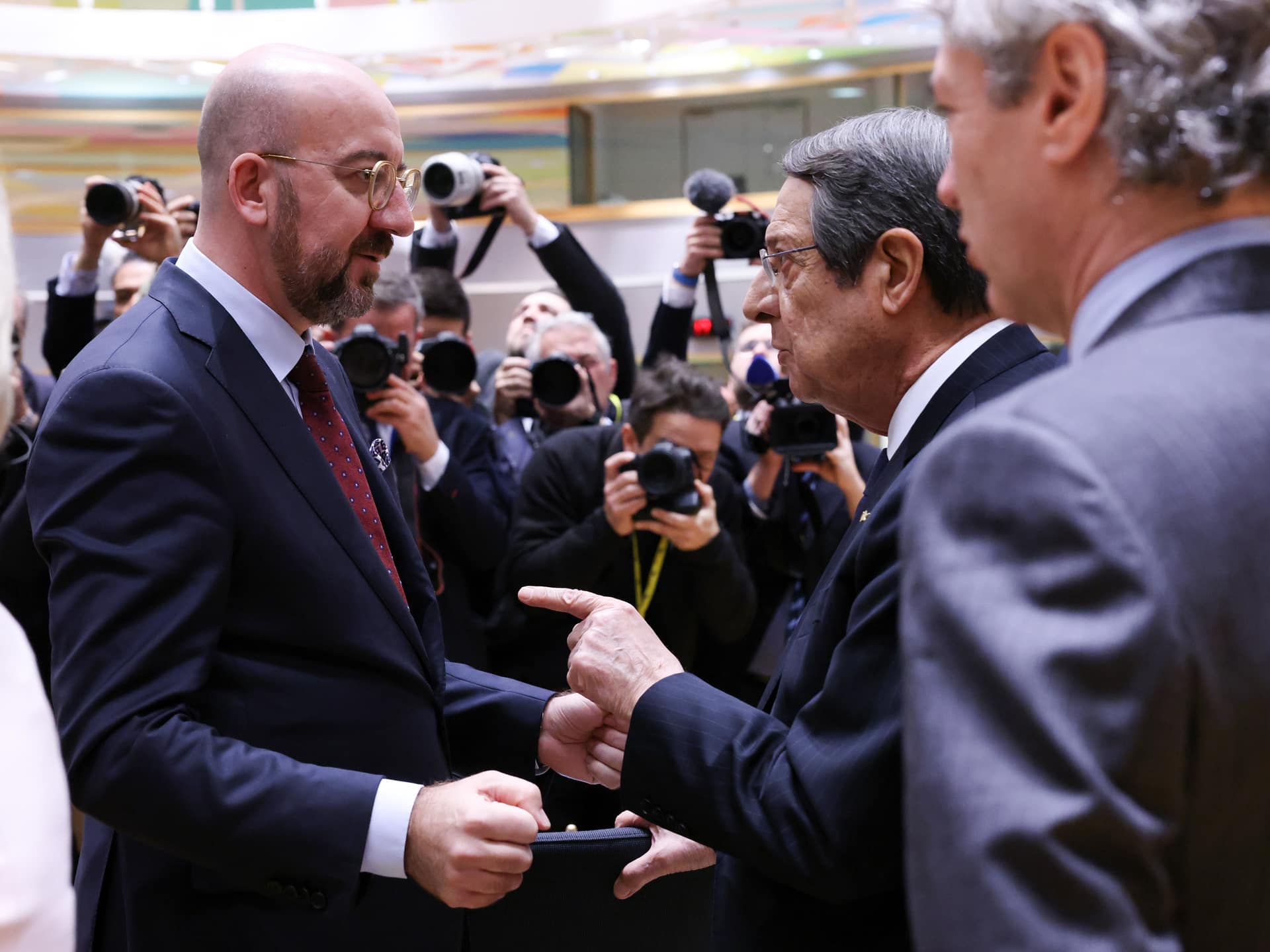 image European Council bids farewell to Anastasiades with Europa Building sculpture (video) (Updated)