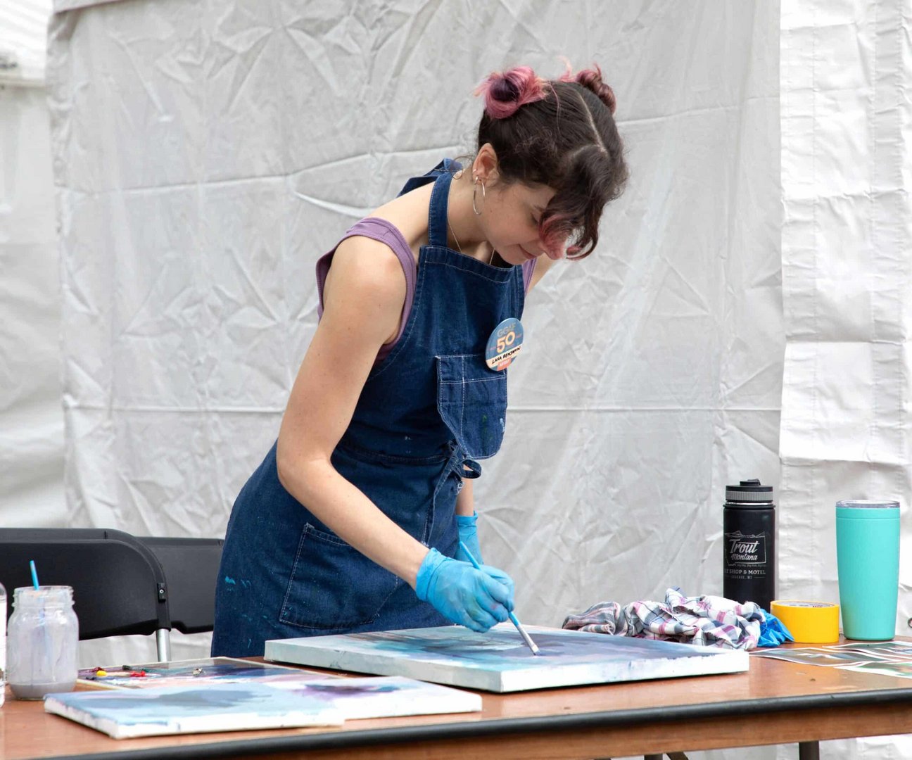 painting at the festival