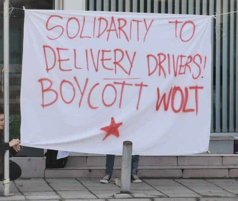 image Wolt drivers in Larnaca strike over working conditions