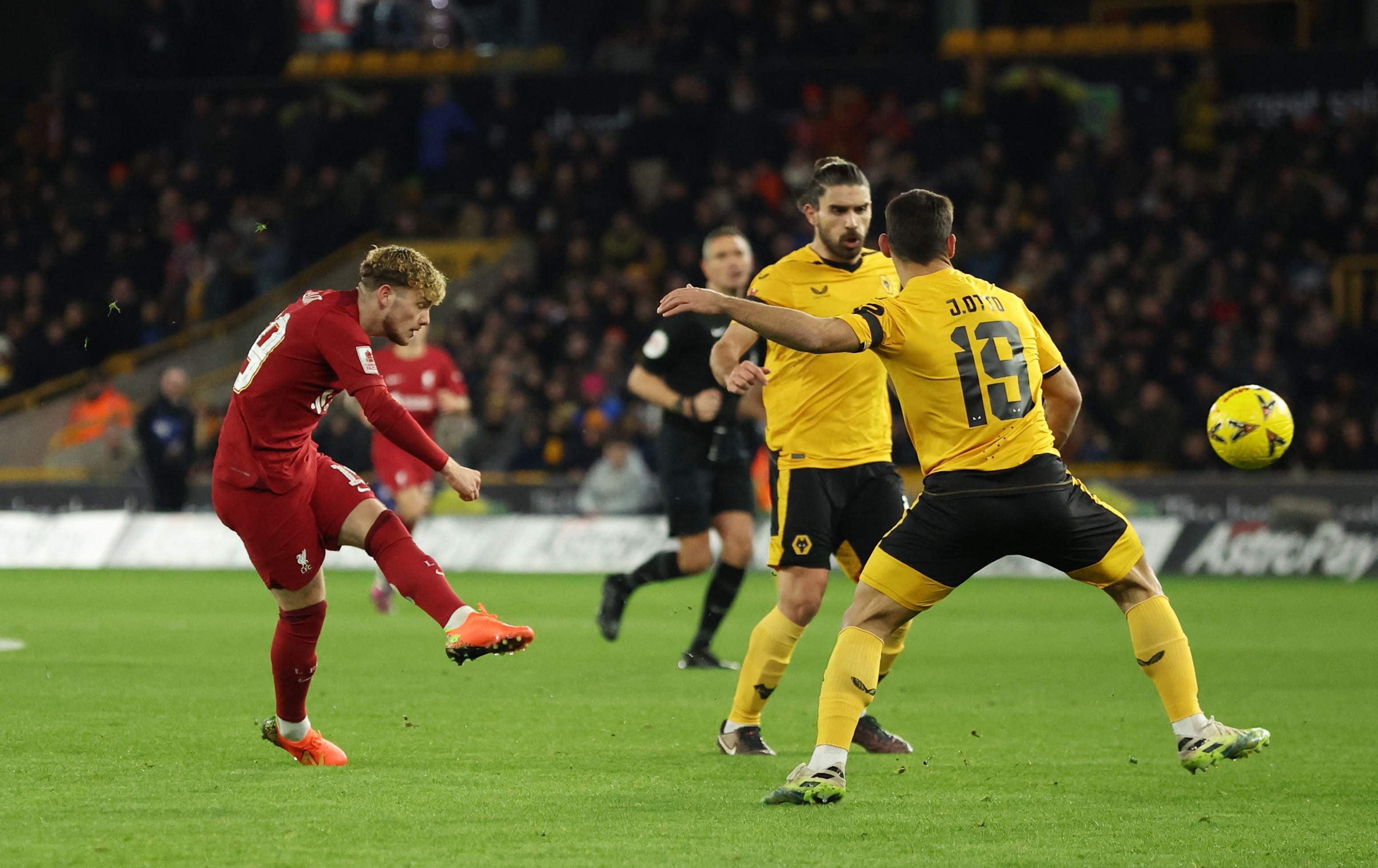 image Elliott strike sends Liverpool past Wolves in FA Cup replay