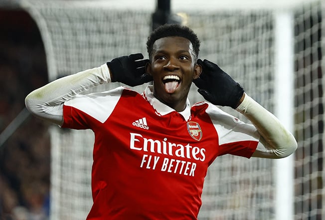 image Nketiah strikes late as leaders Arsenal edge Man Utd in thriller