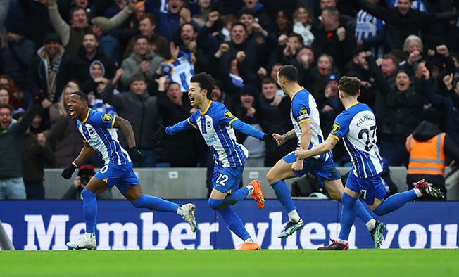 image Brighton strike late to knock holders Liverpool out of FA Cup