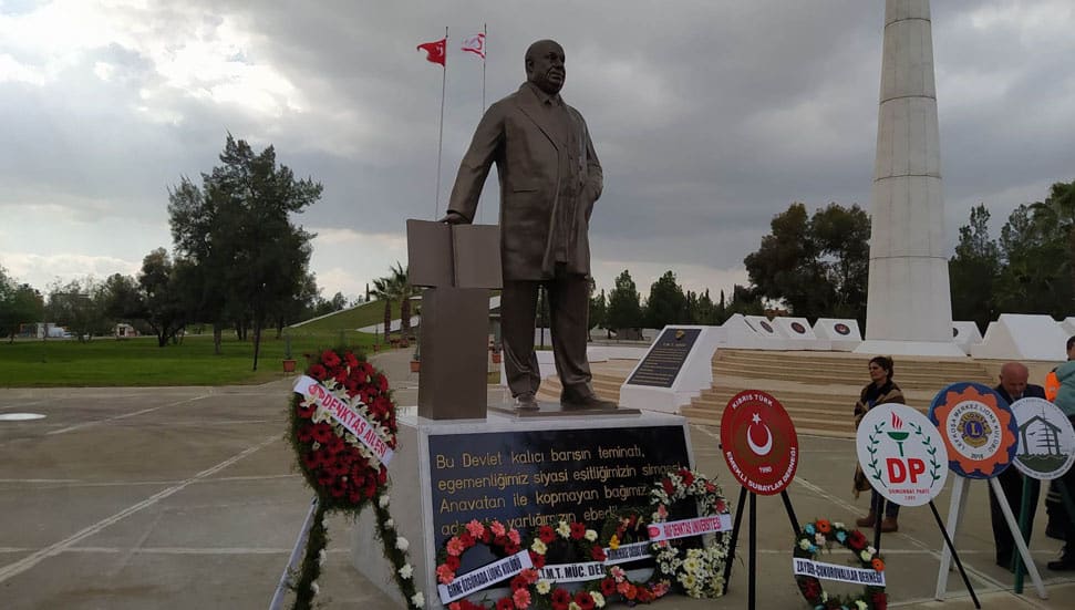 image Statue of Rauf Denktash unveiled in the north