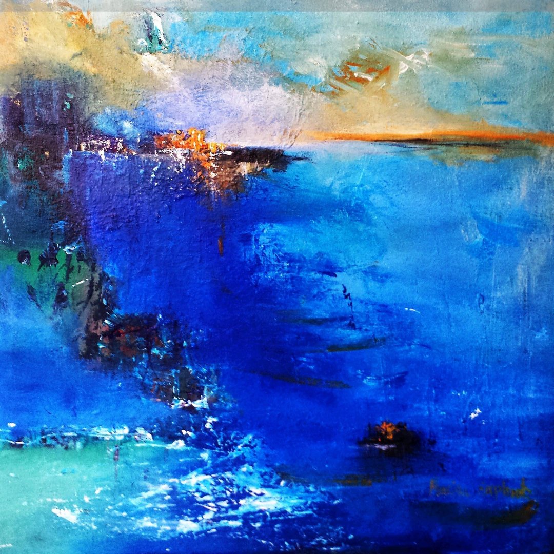 summer breeze,50 x 50 x 4 cm, acrylics on canvas (me1118)
