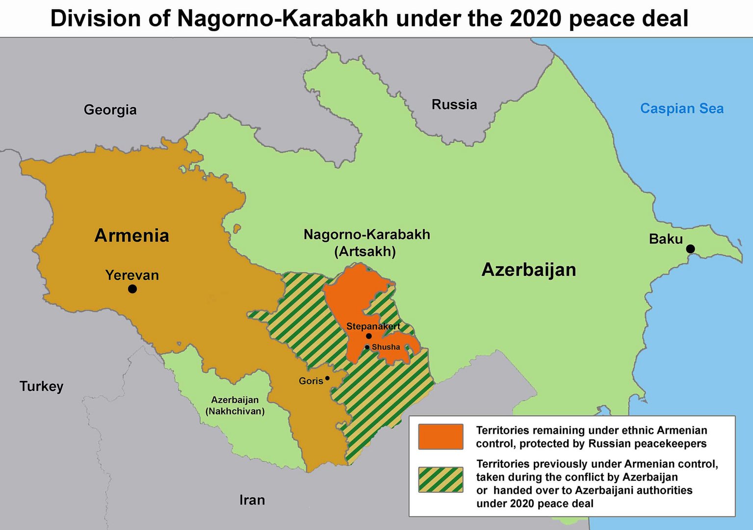 division,of,nagorno karabakh,under,the,2020,peace,deal.,outline,geographic