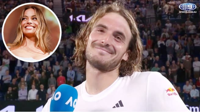 image Tsitsipas sends cheeky invite to actress Margot Robbie