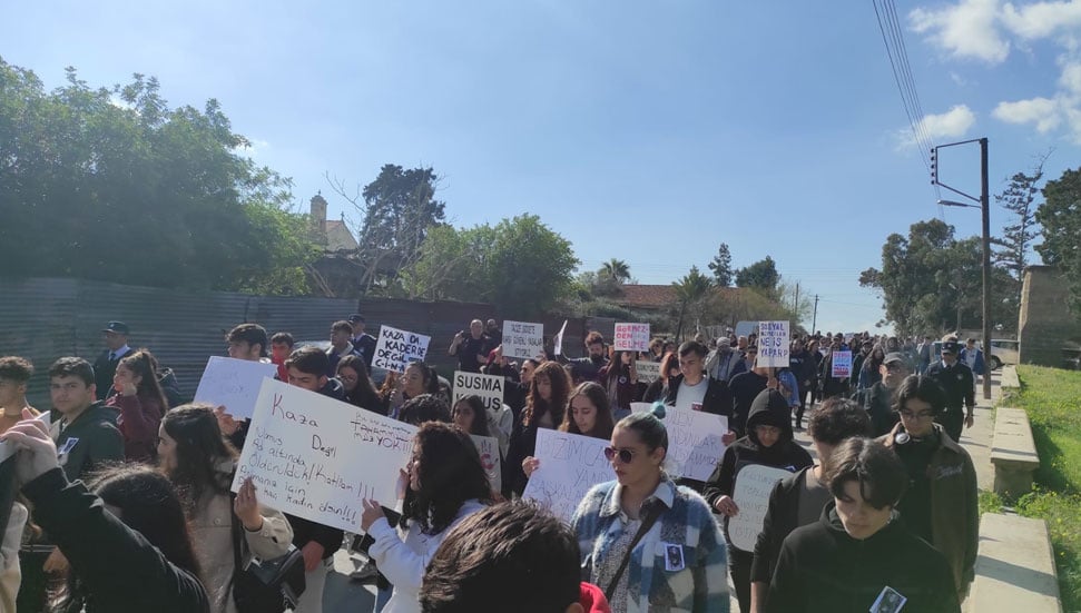 image Students hold protest over murder of their classmate