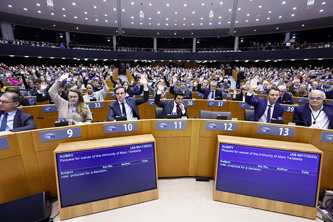 image EU parliament waives immunity of two lawmakers in graft probe
