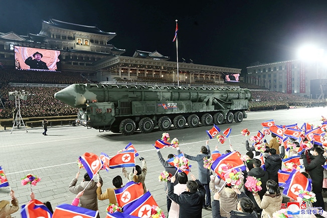 image North Korea shows off largest-ever number of nuclear missiles