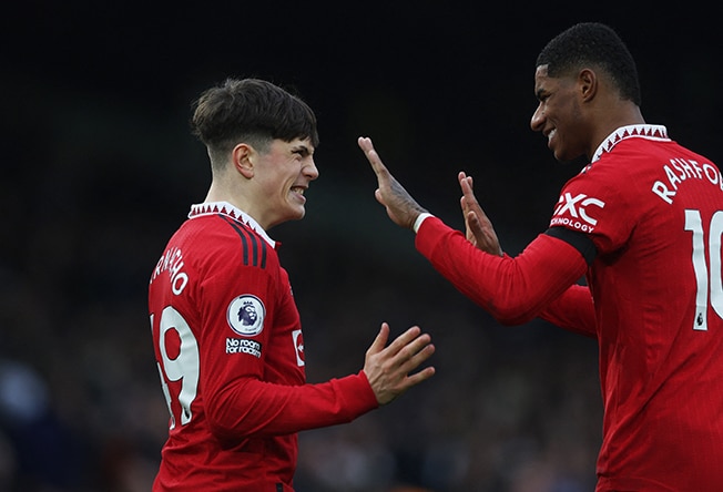 image Rashford, Garnacho earn Man United win at Leeds