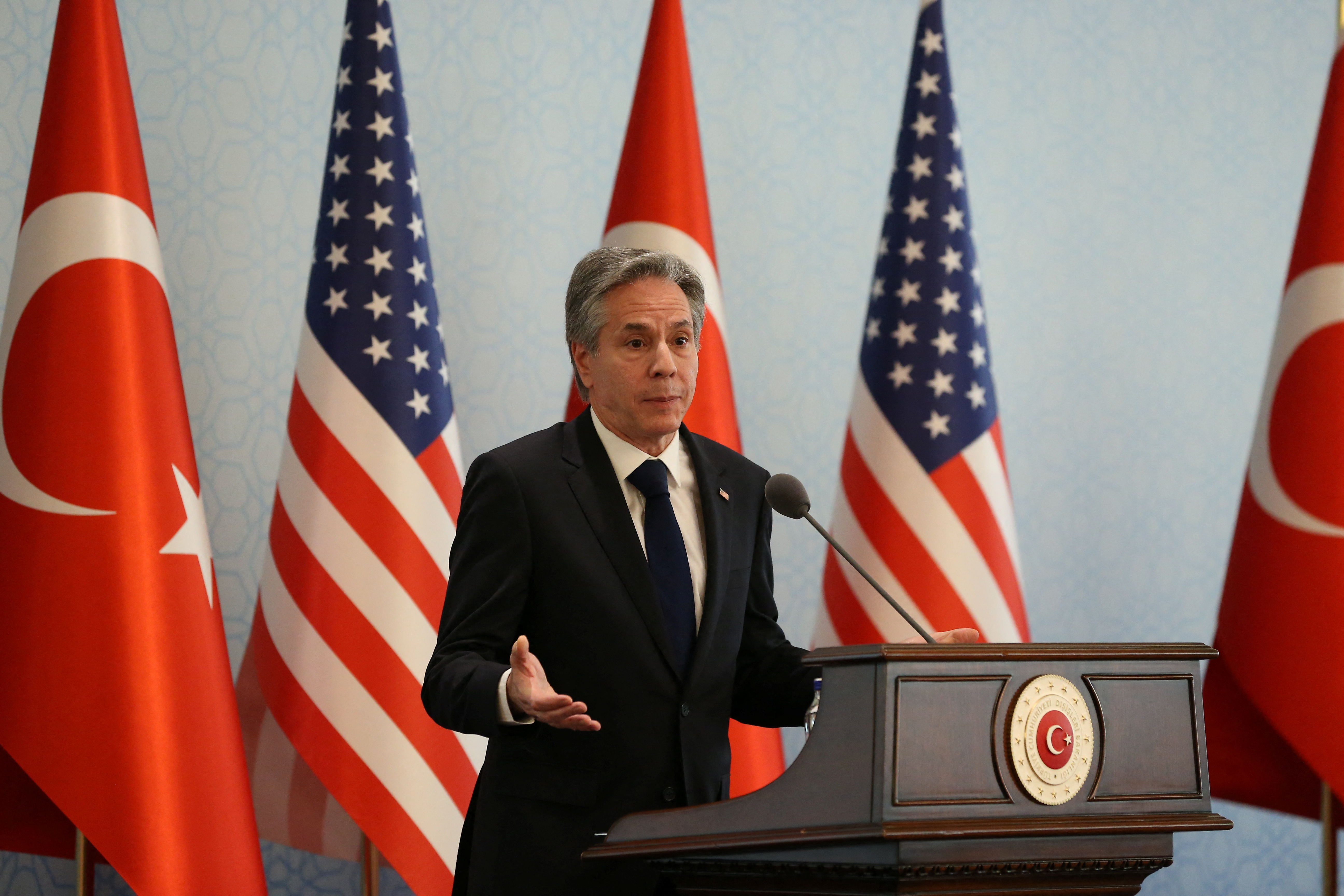 image Blinken, in Turkey, urges speedy Nordics accession to NATO