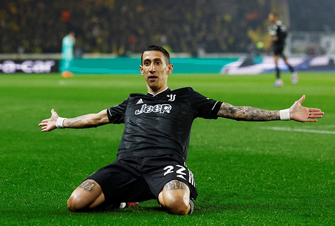 image Di Maria hat-trick sends Juventus into Europa last 16